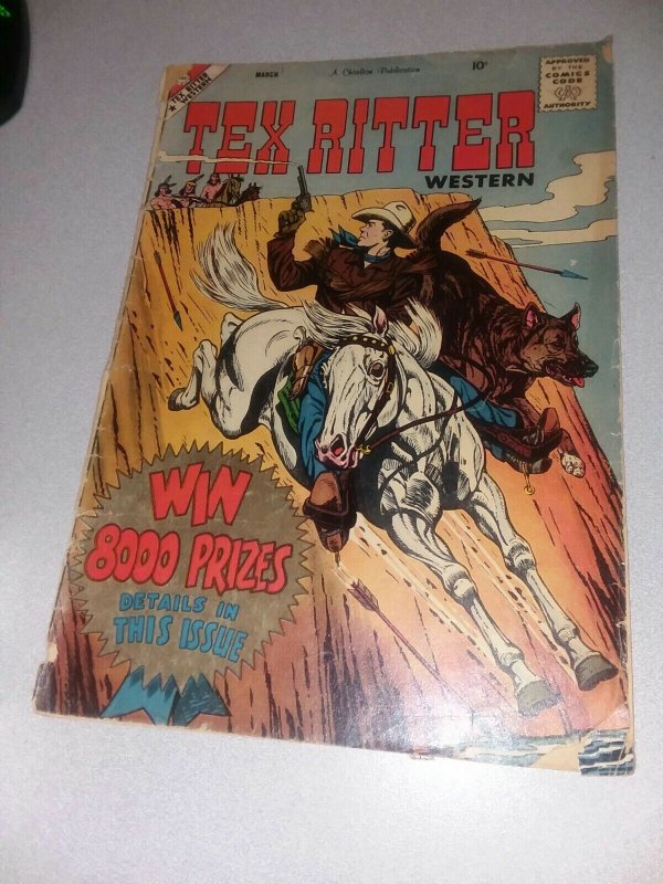 Tex Ritter Western #45 charlton comics 1959 silver age action adventure hero