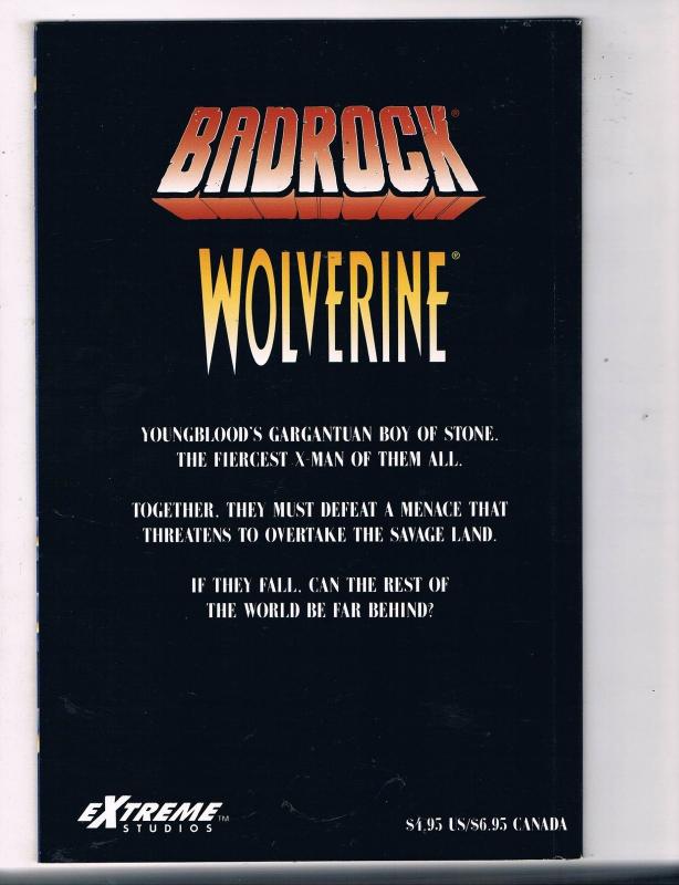 Badrock Wolverine (1996) #1 (1A) Image Marvel Comic Book Crossover X-Men HH3