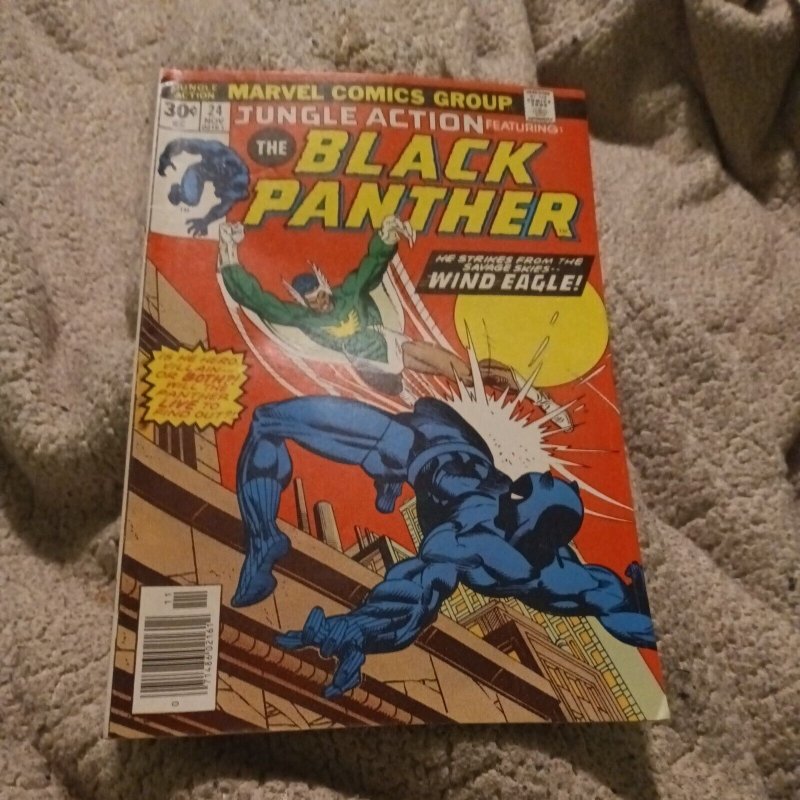 1976 Black Panther #24 jungle action marvel comics 1st appearance Wind Eagle key