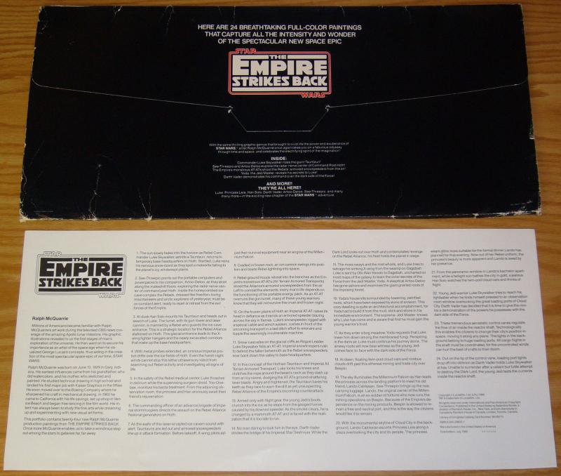 Star Wars: the Empire Strikes Back Portfolio by Ralph McQuarrie (24 plates) 1980