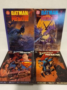 BATMAN VS PREDATOR #1 & #2 + SUPERMAN VS PREDATOR #1 & #3 - FREE SHIPPING