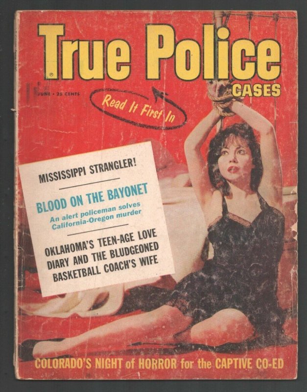 True Police Cases 6/1960-Bondage lingerie cover-Night of Horror-Teen-age Love... 