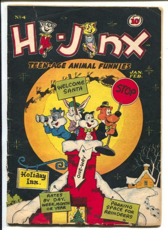 Hi-Jinx #4 1948-ACG-black cover-Christmas cover-Milt Gross-VG-