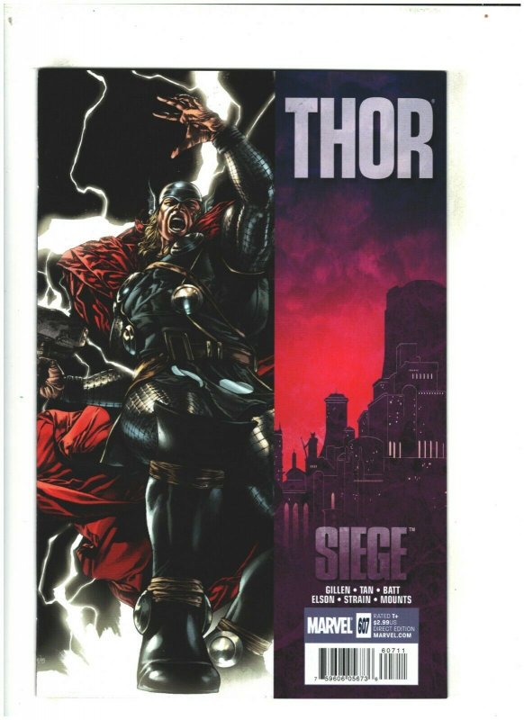 Thor #607 NM- 9.2 Marvel Comics 2010 Kieron Gillen, Siege