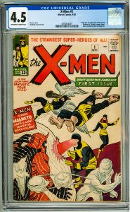 The X-Men #1 (1963) CGC 4.5! OWW Pages! 1st Appearance of the X-Men!