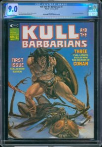 Kull and the Barbarians #1 (Marvel, 1975) CGC 9.0