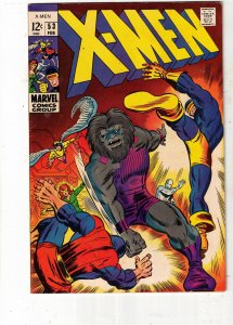 The X-Men #53 (1969) $360 NM- PRICE DROP! Barry Smith Art! Blastaar UTAH CERTIF!