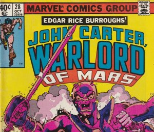 John Carter Warlord of Mars(Marvel) # 28  FINAL ISSUE !