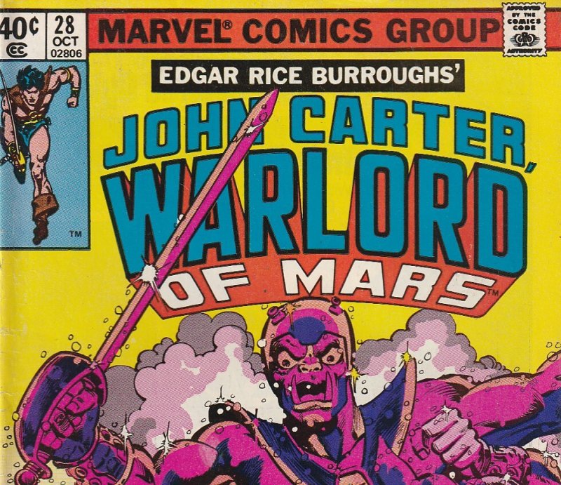 John Carter Warlord of Mars(Marvel) # 28  FINAL ISSUE !