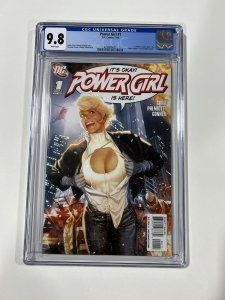 POWER GIRL 1 CGC 9.8 WHITE PAGES DC COMICS 2009
