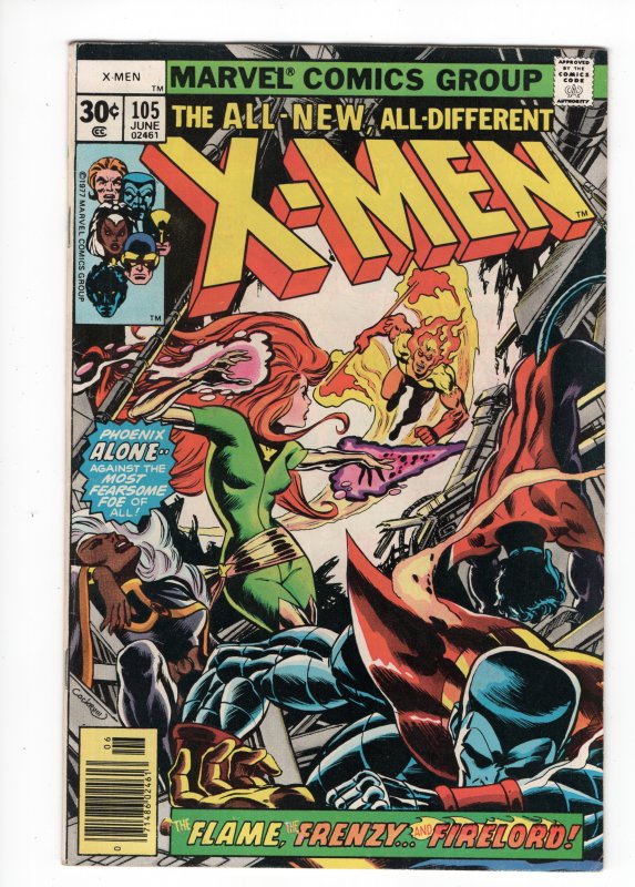 X-MEN 105 F/VF 7.0 1st APP LILANDRA/1st FULL JEAN GRAY POWER;NEWSSTAND COPY.