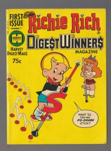 1977 RICHIE RICH Digest Winners Magazine #1 FN 6.0 Harvey Comics