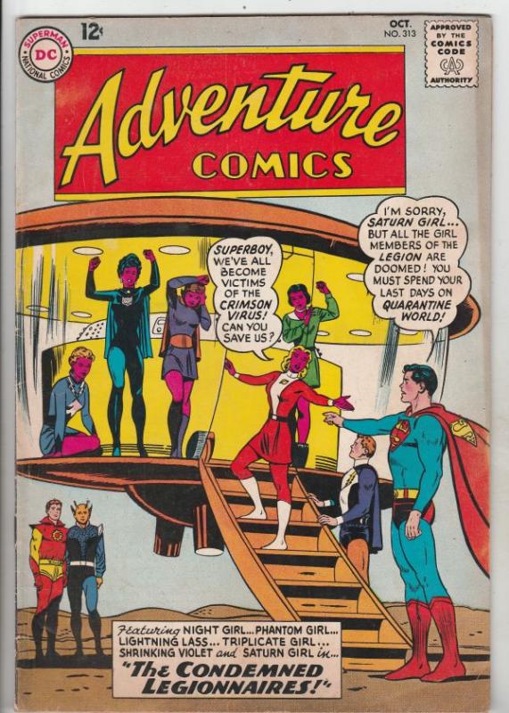 Adventure Comics #313 (Oct-63) FN/VF Mid-High-Grade Legion of Super-Heroes (S...