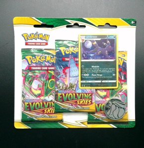 Pokemon Sword & Shield Evolving Skies - 3 Pack Blister Umbreon New Pack