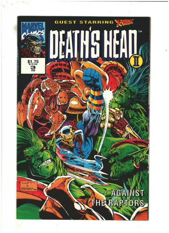 Death's Head II #3 NM- 9.2 Volume 2 Marvel UK Comics 1992 X-Men app.