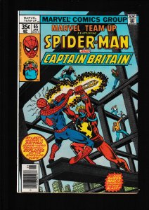 Marvel Team-Up #65 (1978) VFN / SPIDER-MAN / 1st US APP OF CAPTAIN BRITAIN