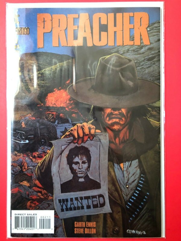 PREACHER  V1 #2 1995 VERTIGO /  DIRECT SALE / NM+