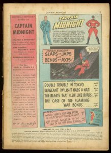 CAPTAIN MIDNIGHT #5 1943 BARGAIN COPY FAWCETT VAMPIRES P