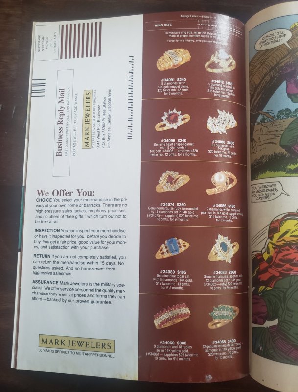 Iron Man 251 Newsstand Edition (1989) Mark Jeweler's Insert Lower Grade