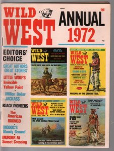 Wild West Annual 1972-Black Pioneers-Indians-gunfights-history-pulp thrills-VF