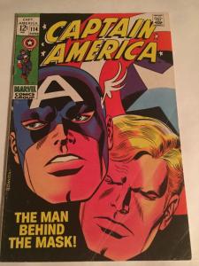 CAPTAIN AMERICA  V1 #114  1969 MARVEL THE MAN BEHIND THE MASK  ROMITA COVER