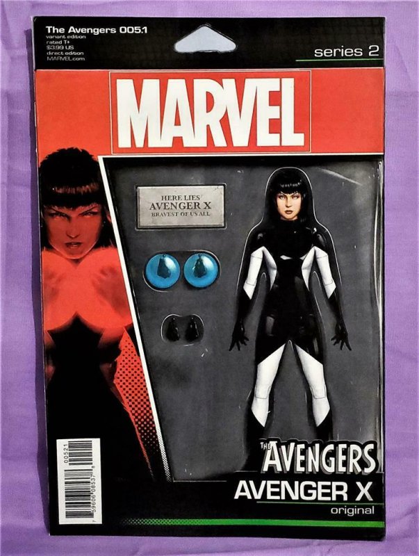 Mark Waid AVENGERS #5.1 Avenger X Action Figure Variant Cover (Marvel, 2017)!