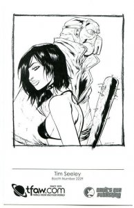 TIM SEELEY Promo card, Hack and Slash, Femme Fatale, Devil's Due, 5.5 x 7