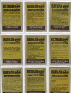 38 Batman Trading Cards Joker Jack Nicholson Michael Keaton 1989 Vicky Vale J146