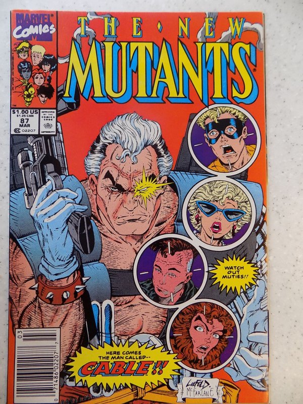 NEW MUTANTS # 87 MARVEL 1ST CABLE 1ST PRINT HI GRADE LOOK AT PICS MCFARLANE