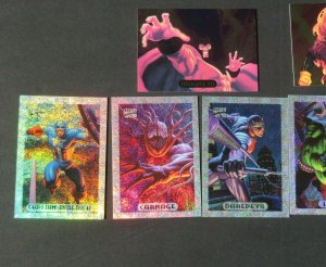 1994 Marvel Masterpieces 3/Sets Base/Foil/Powerblast Sabretooth Wolverine Rogue