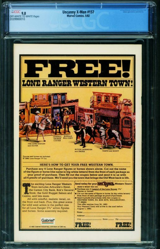 X-MEN #157 CGC 9.8 comic book 1982-MARVEL-Starjammers 2039900010
