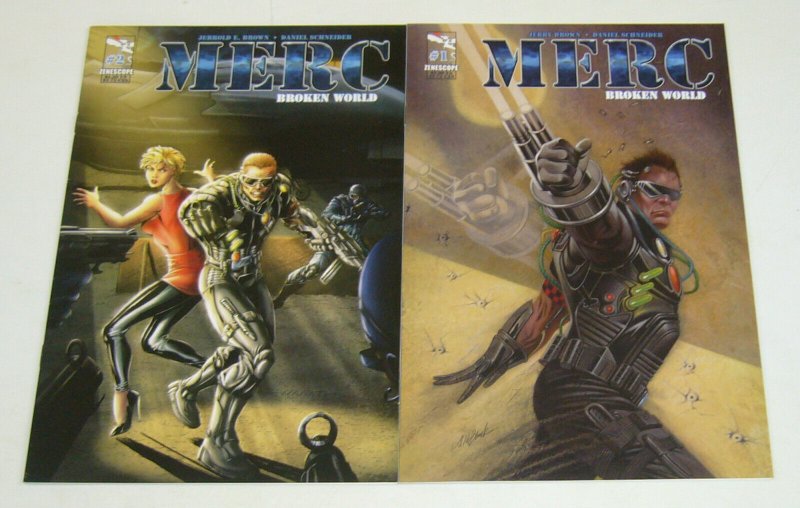 Merc: Broken World #1-2 VF/NM complete series - zenescope comics set mercenary