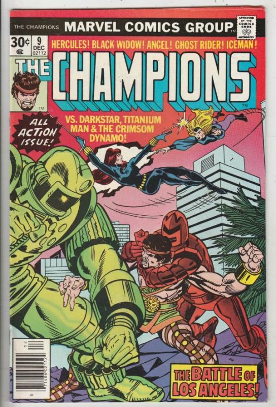 Champions, The #9 (Aug-76) NM Super-High-Grade Ghost Rider, Hercules, Black W...