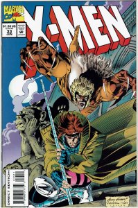 X-Men #33 (1991 v2) Andy Kubert Gambit Sabretooth NM