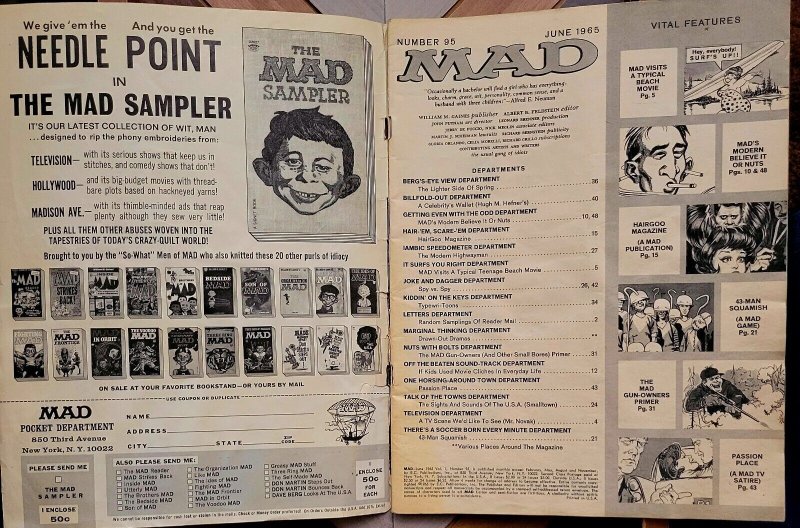 Vintage MAD Magazine #95 (Jun 1965) Special SPRING TRAINING Issue