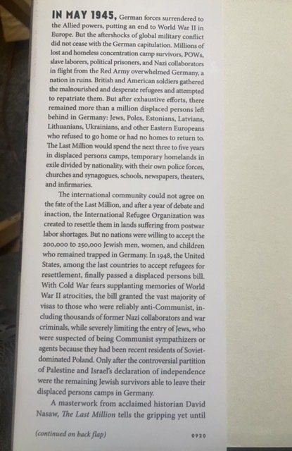 The last million- Europe’s displaced persons,WW to Cold War,2020,nasaw