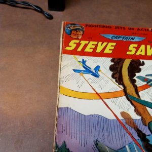 CAPTAIN STEVE SAVAGE #8  AVON COMICS JAN 1953 KINSTLER COVER  ART golden age war