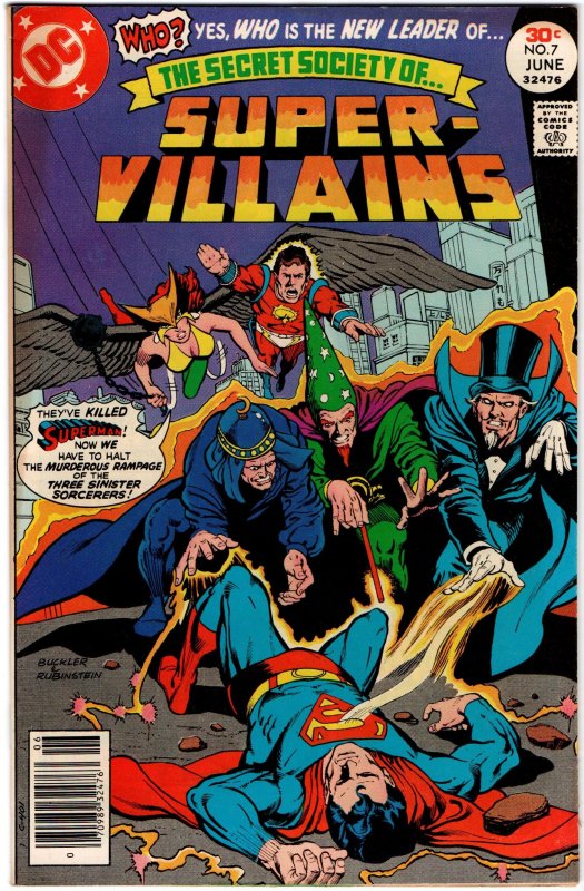 Secret Society of Super-Villains #1-15 (1976) complete set   average grade F/VF