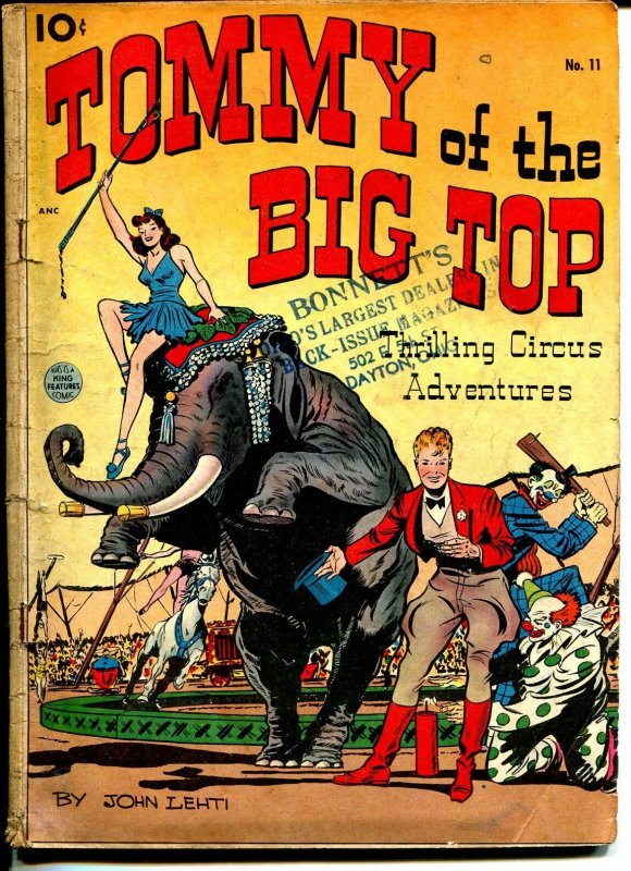 Tommy Of The Big Top #11 1948-Nedor-elephant-circus stories-John Lehti-G