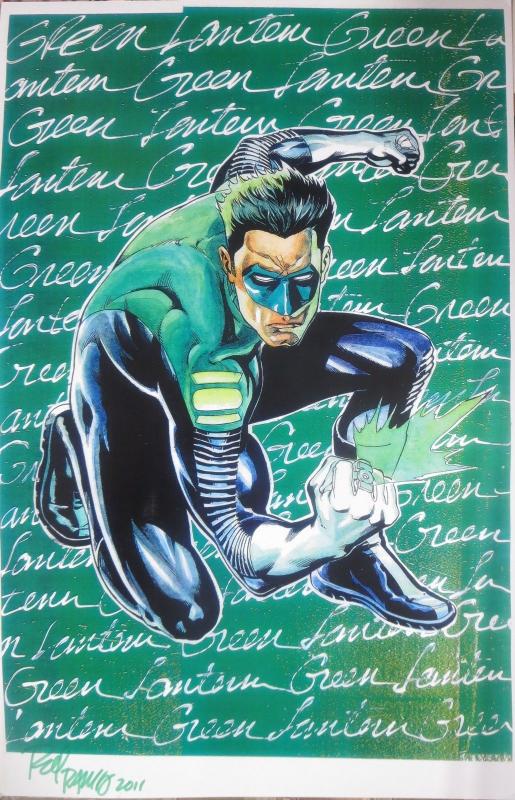 SIGNED Rod Ramos Green Lantern art Print!11x17 NM Kyle Rayner Ion