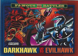 1993 Marvel Universe #166 Darkhawk vs Evilhawk
