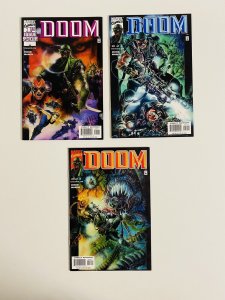 Lot 1-3 DOOM # 1 2 3 Complete Marvel Comic 2000 Doctor DR UNREAD HIGH GRADE 