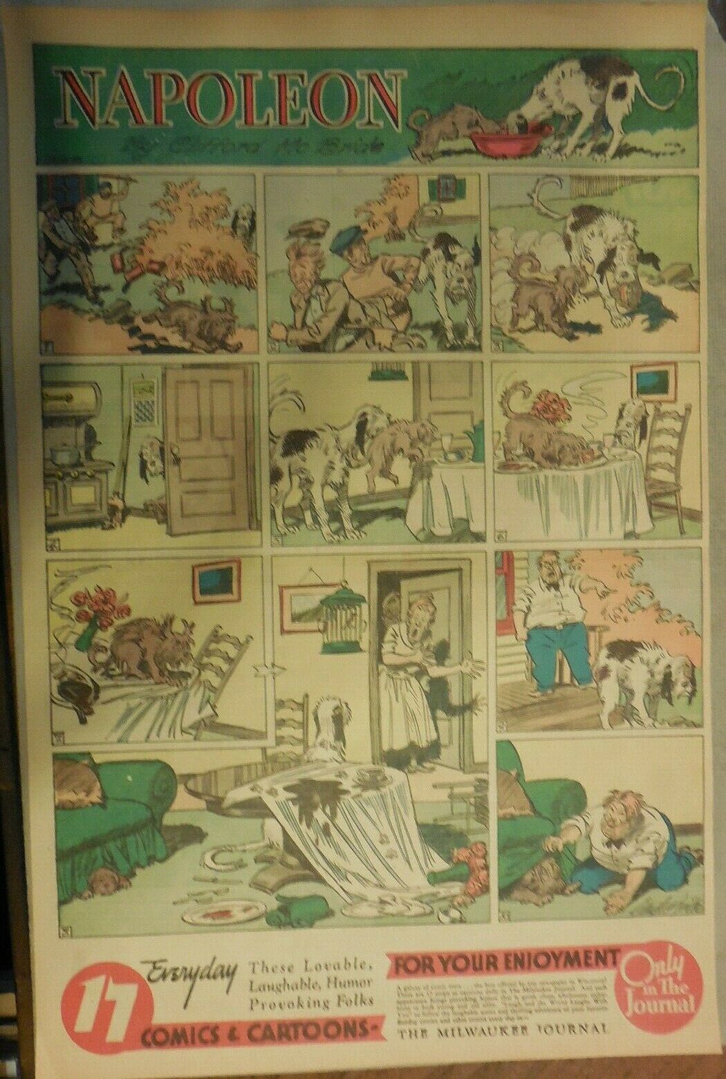 Napoleon the Dog Sunday by Clifford McBride from 10/15/1933 Full Page Size ! | Comic Collectibles - Newspaper Comics / HipComic Napoleon the Dog Sunday by Clifford McBride from 10/15/1933 Full Page Size ! | Comic Collectibles - Newspaper Comics / HipComic