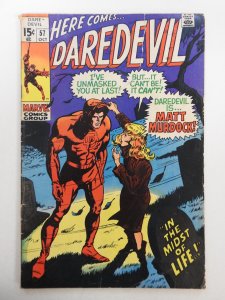 Daredevil #57 (1969) Unmasked!! Solid Good Condition! Tear at top