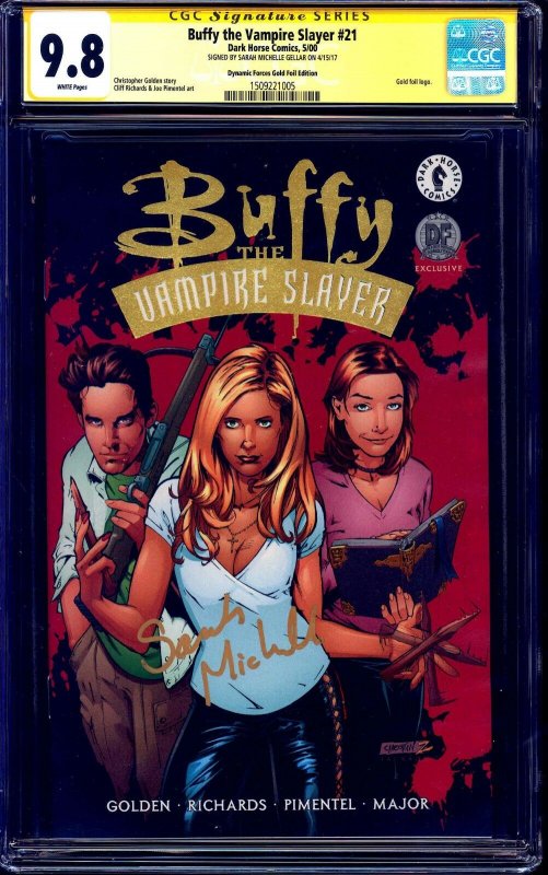 Buffy the Vampire Slayer #21 DF GOLD CGC SS 9.8 signed Sarah Michelle Gellar