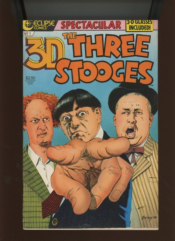 (1986) 3-D Three Stooges #1: THE 3-D GLASSES ARE NOT ATTACHED/INCLUDED (6.5/7.0)