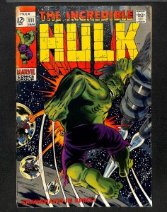 Incredible Hulk #111 FN 6.0 1st Galaxy Master!