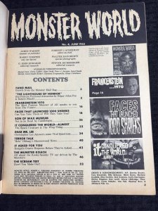 1965 MONSTER WORLD Magazine #4 GD+ 2.5 Christopher Lee / Frankenstein Munsters