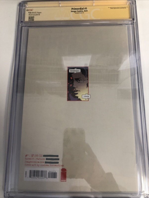 Primordial (2021) # 1 (CGC 9.6 SS) Signed Jeff Lemire* Image Comics * Sorrentino