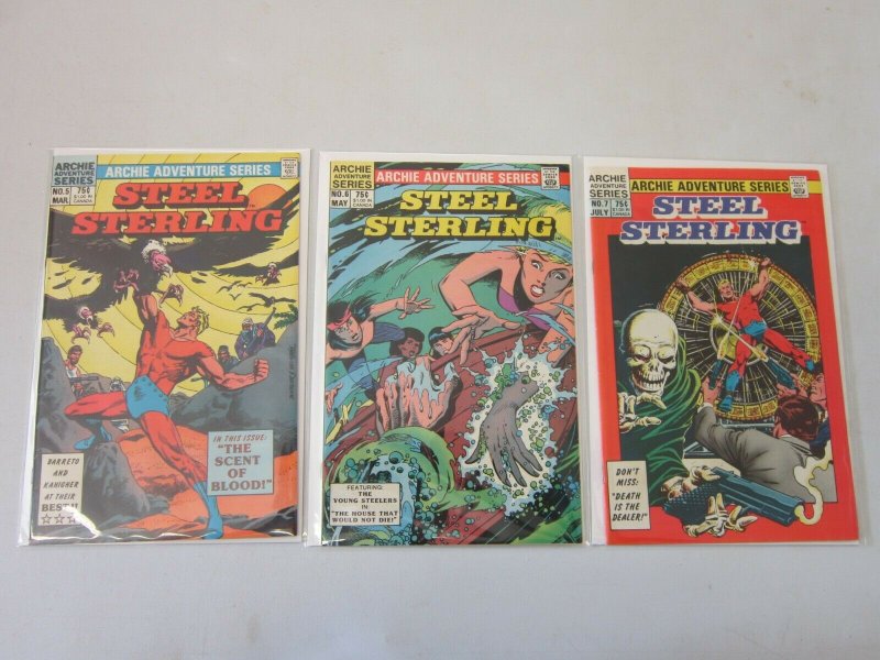 Steel Sterling #5,6,and 7 3 Different Books 6.0 FN (1983)